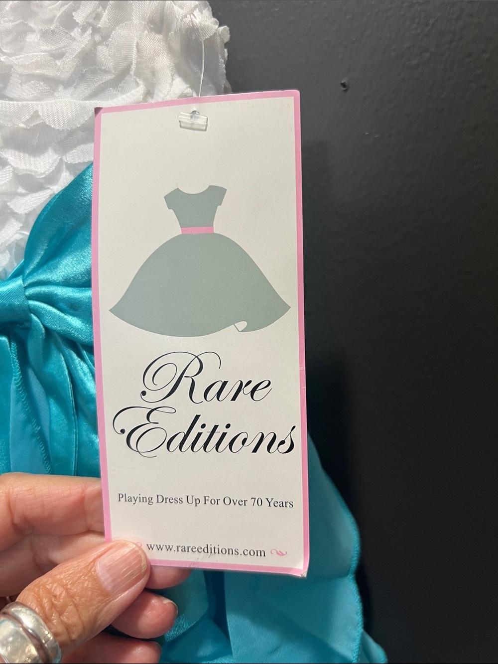 Rare Editions turquoise dress ! 👗 new with tags ! - Picture 2 of 6